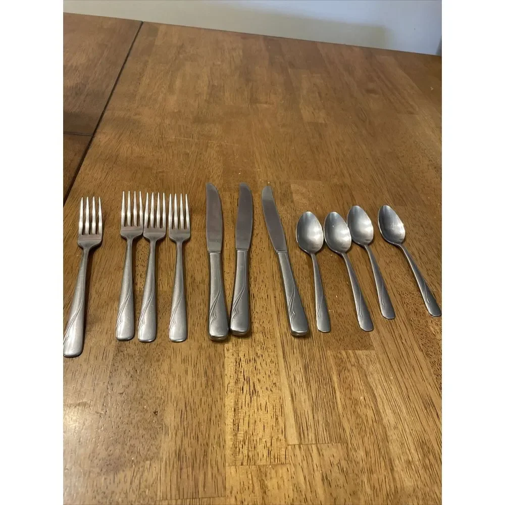 MCM Oneida OCEANIC Stainless Flatware Lot of 11 - Silverware Forks,spoons&knives